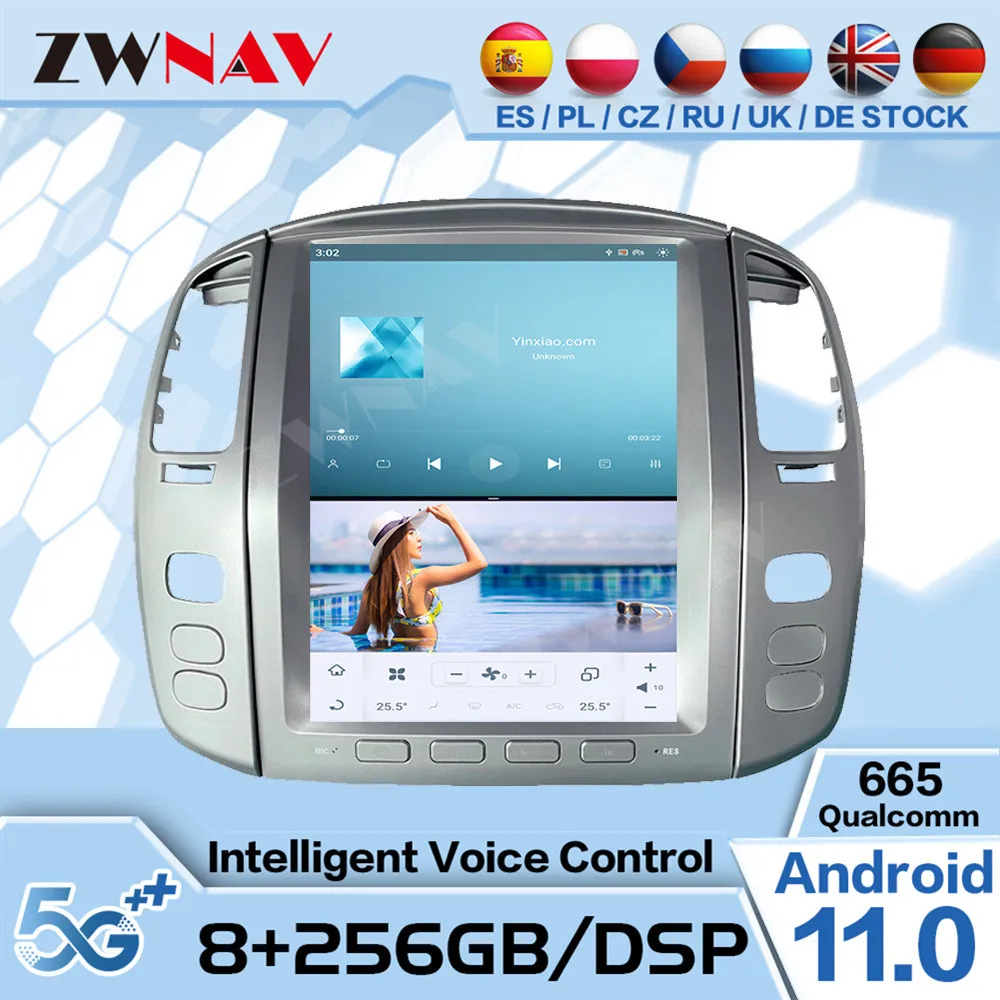 Qualcomm Tesla Android 11 Bluetooth Мультимедиа для Lexus LX470 2004 2005 2006 GPS навигация радио приемник обновленный Головной блок
Qualcomm Tesla Android 11 Bluetooth Мультимедиа для Lexus LX470 2004 2005 2006 GPS навигация радио приемник обновленный Головной блок