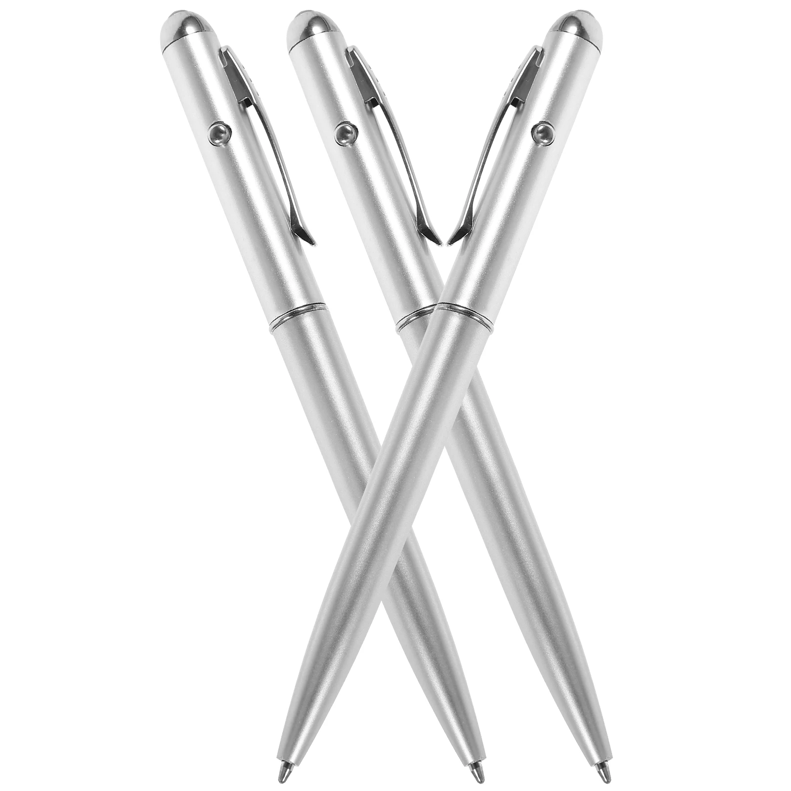 3 Pcs Silver UV Light Pen Invisible Ink for Fake Cash Detection Reusable Money Verification Tool Ballpoint Pens Set
3 Pcs Silver UV Light Pen Invisible Ink for Fake Cash Detection Reusable Money Verification Tool Ballpoint Pens Set