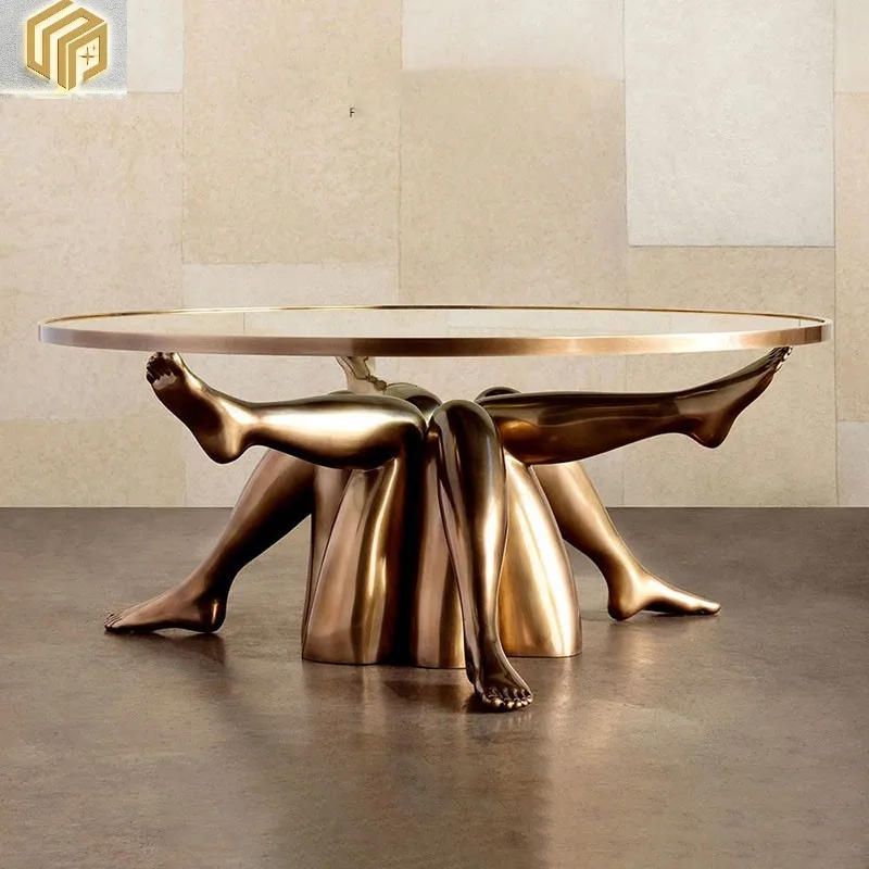 Nordic light copper round glass tea table villa electroplating decoration round table tea table combination
Nordic light copper round glass tea table villa electroplating decoration round table tea table combination
