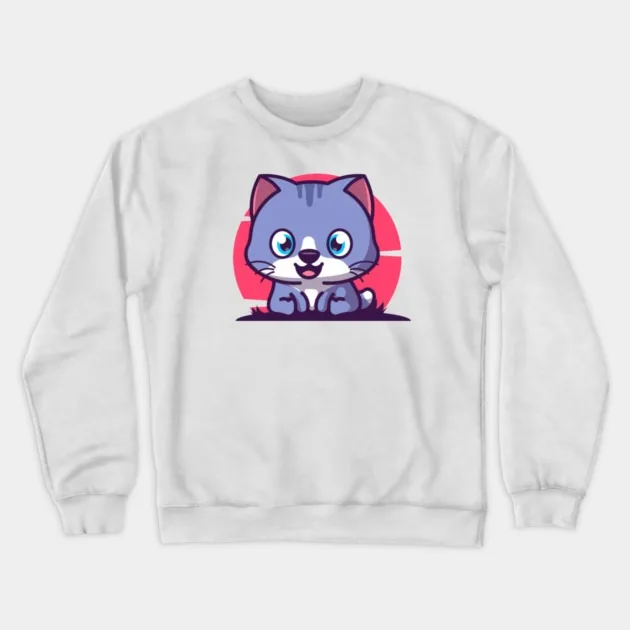 Autumn and Winter Cute Cartoon Cat Sweatshirt, "Adorable Blue Kitten Graphic" for A Trendy Look
Autumn and Winter Cute Cartoon Cat Sweatshirt, "Adorable Blue Kitten Graphic" for A Trendy Look
