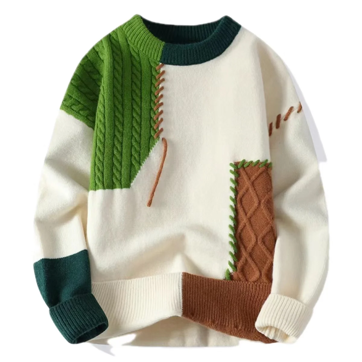 2024 Autumn Winter Warm Mens Sweaters Fashion Turtleneck Patchwork Pullovers New Korean Streetwear Pullover Casual Men Clothing
2024 Autumn Winter Warm Mens Sweaters Fashion Turtleneck Patchwork Pullovers New Korean Streetwear Pullover Casual Men Clothing