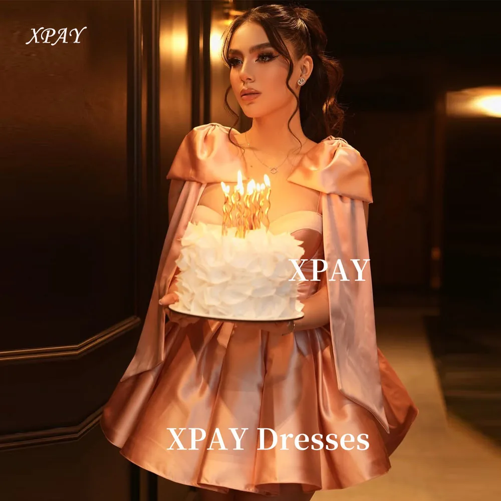 XPAY Sweet Pink Mini Short Party Prom Dresses Arabic Dubai Women Bow Straps Cocktail Dress Formal Evening Gowns Customized
XPAY Sweet Pink Mini Short Party Prom Dresses Arabic Dubai Women Bow Straps Cocktail Dress Formal Evening Gowns Customized