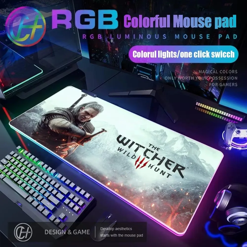 T_the W_witcher 3 Mouse Pad RGB game Accessories Mouse Luminous Desk Mat backlight Pad Cushion LED Large Gamer Luminous Mat
T_the W_witcher 3 Mouse Pad RGB game Accessories Mouse Luminous Desk Mat backlight Pad Cushion LED Large Gamer Luminous Mat