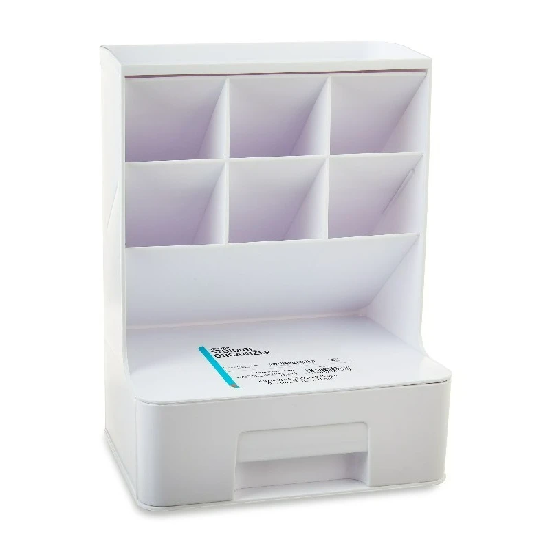 White Tall Organizer Plastic Desktop Organizer
White Tall Organizer Plastic Desktop Organizer