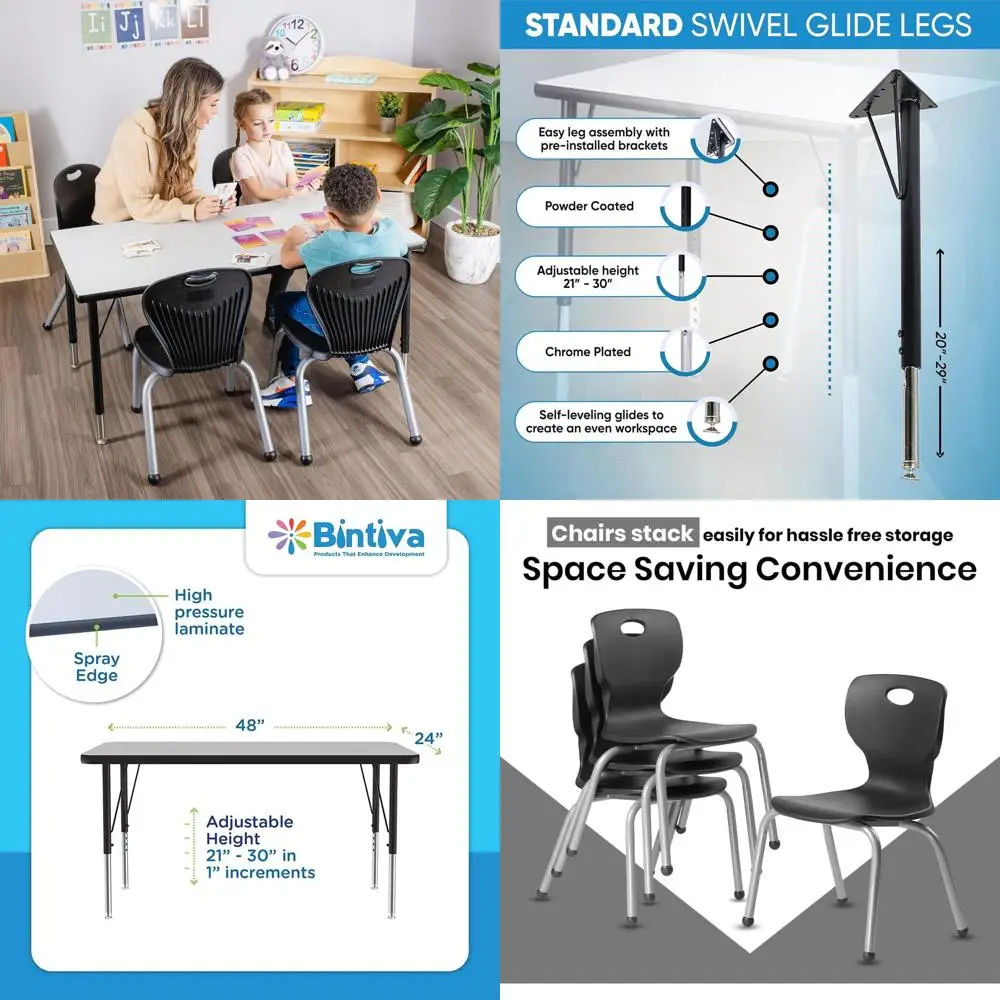 Adjustable Height Dry Erase Table 24x48 for Schools & Commercial Spaces with Premium Chairs
Adjustable Height Dry Erase Table 24x48 for Schools & Commercial Spaces with Premium Chairs