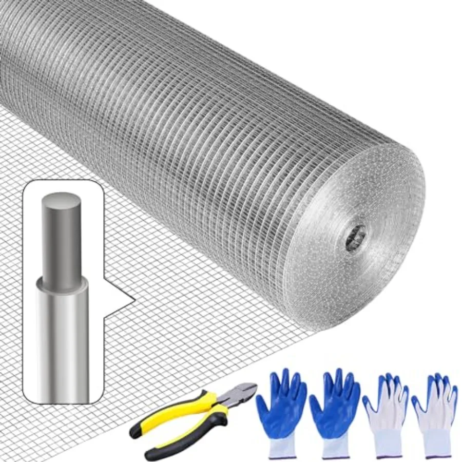 Hardware Cloth 1/2 inch 36inx100ft Galvanized After Welding 19 Gauge Square Chicken Wire Fence Mesh Roll for Raised Garden Beds
Hardware Cloth 1/2 inch 36inx100ft Galvanized After Welding 19 Gauge Square Chicken Wire Fence Mesh Roll for Raised Garden Beds