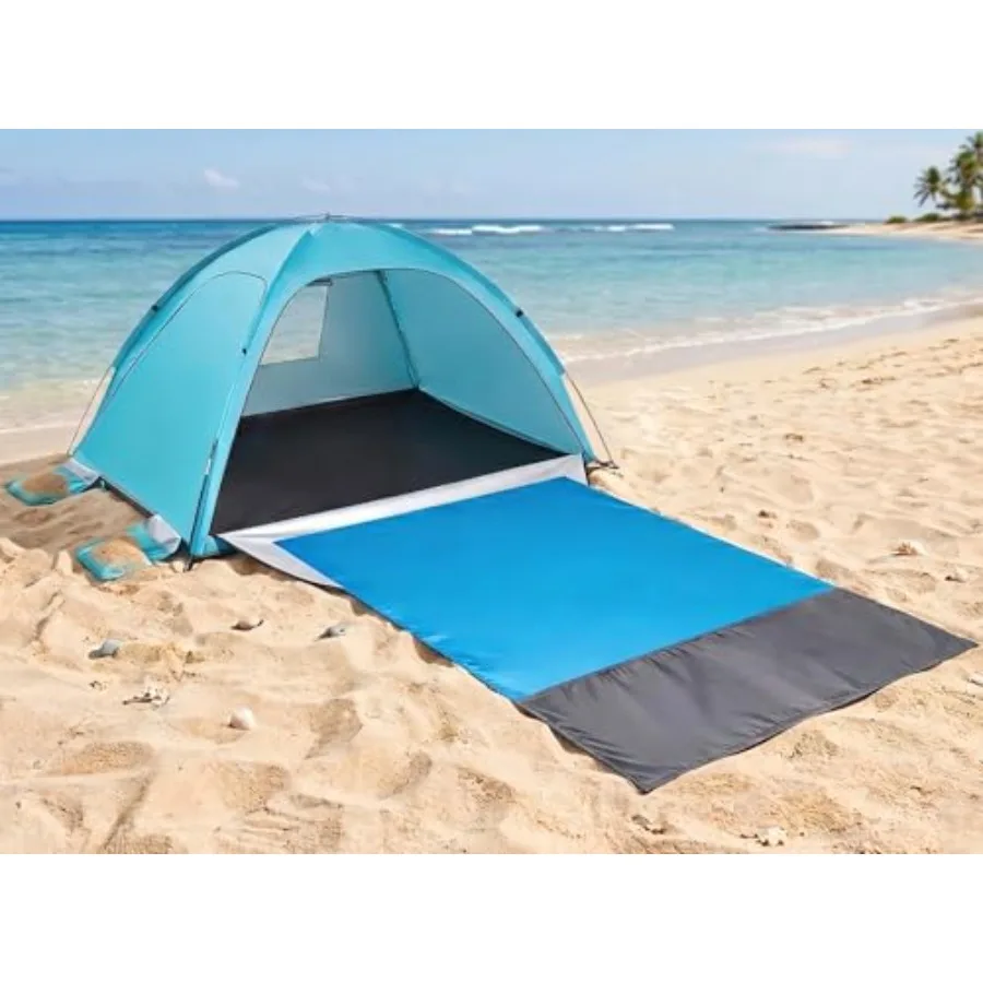 Beach Tent Sun Shelter with Extended Sand Mat - UPF 50+ UV Protection3 Doors Easy Set up Beach Shade Tent Portable Beach Cabana
Beach Tent Sun Shelter with Extended Sand Mat - UPF 50+ UV Protection3 Doors Easy Set up Beach Shade Tent Portable Beach Cabana