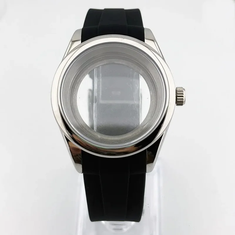Rubber strap 39mm Oyster case transparent/stainless steel back cover 5bar waterproof, suitable for NH35 NH36 movement
Rubber strap 39mm Oyster case transparent/stainless steel back cover 5bar waterproof, suitable for NH35 NH36 movement