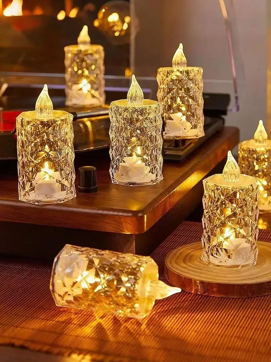 12pcs-Diamond Pattern Transparent Simulated Crystal Candle Lamp, LED Electronic Flameless Small Candle, Used For Hotel Table
12pcs-Diamond Pattern Transparent Simulated Crystal Candle Lamp, LED Electronic Flameless Small Candle, Used For Hotel Table