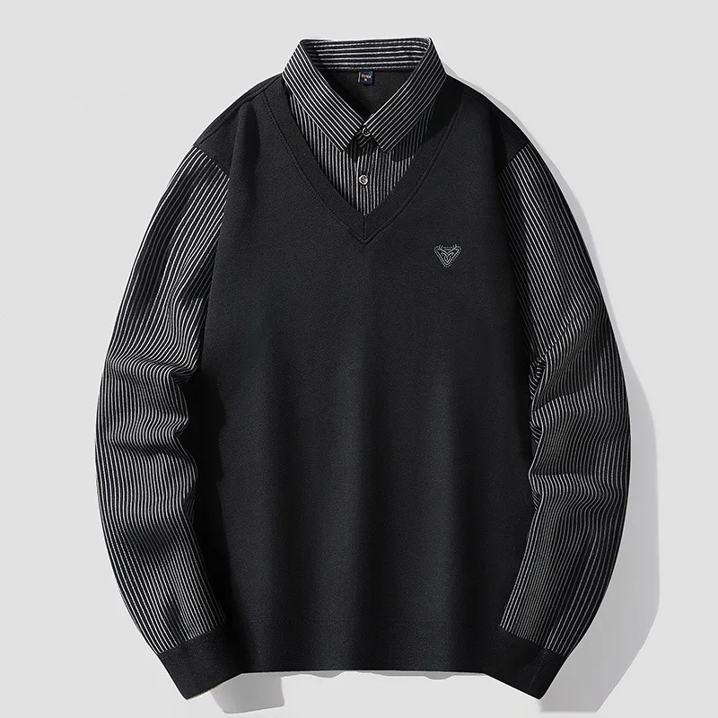 2025 Spring Autumn Breathable Fake Two Long Sleeves Polo Shirts Classic Stripe POLO Shirt Business Social T-shirts Men Clothing
2025 Spring Autumn Breathable Fake Two Long Sleeves Polo Shirts Classic Stripe POLO Shirt Business Social T-shirts Men Clothing