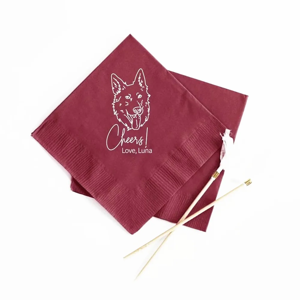 50pcs Pet Wedding Paper Napkins, Personalized Pet Wedding Napkins, Custom Pet Wedding Paper Napkins, 2ply Pet Paper Napkins
50pcs Pet Wedding Paper Napkins, Personalized Pet Wedding Napkins, Custom Pet Wedding Paper Napkins, 2ply Pet Paper Napkins