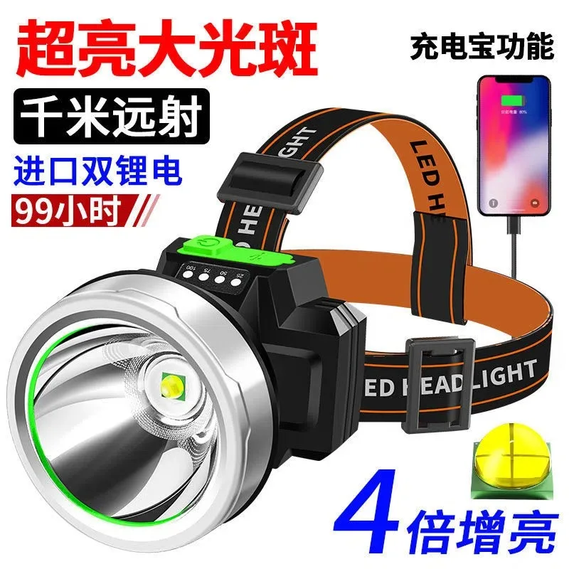 Headlight, strong light, long-range, rechargeable, waterproof, super bright head mounted night fishing
Headlight, strong light, long-range, rechargeable, waterproof, super bright head mounted night fishing