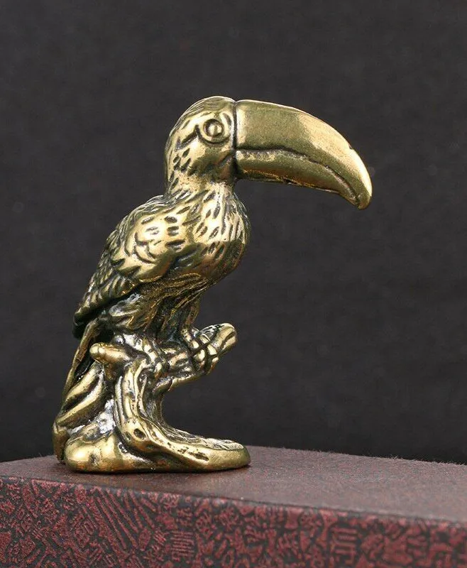Brass Parrot mini Statue Ornament Cute Animal Bird Figurines
Brass Parrot mini Statue Ornament Cute Animal Bird Figurines