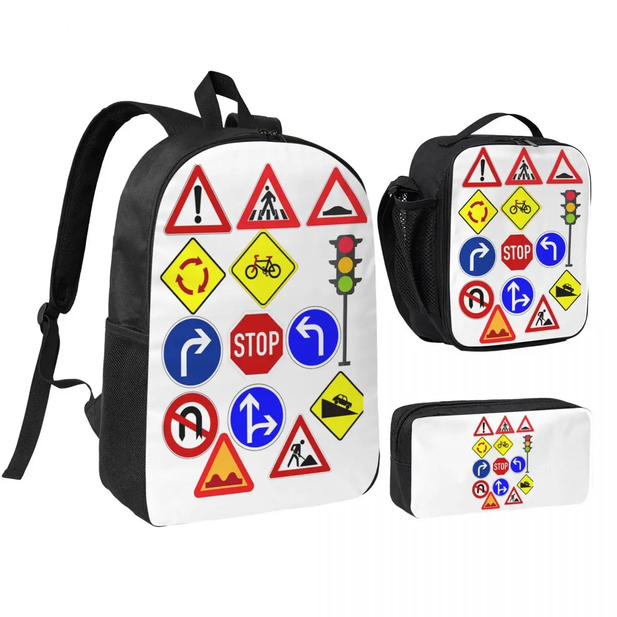 Traffic Signs 1 Backpack Student BookBag School Bag Shoulder Bags 3ps Insulated Lunch Bag Pencil Case
Traffic Signs 1 Backpack Student BookBag School Bag Shoulder Bags 3ps Insulated Lunch Bag Pencil Case