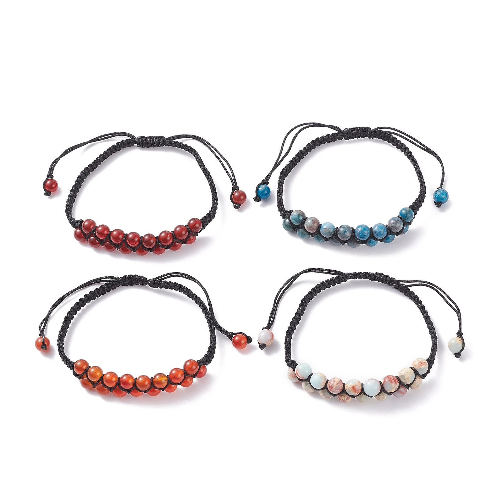 Kissitty 4 Style Round Natural Mixed Stone Adjustable Bracelets For Women Braided Bead Bracelets Jewelry Findings Gift
Kissitty 4 Style Round Natural Mixed Stone Adjustable Bracelets For Women Braided Bead Bracelets Jewelry Findings Gift