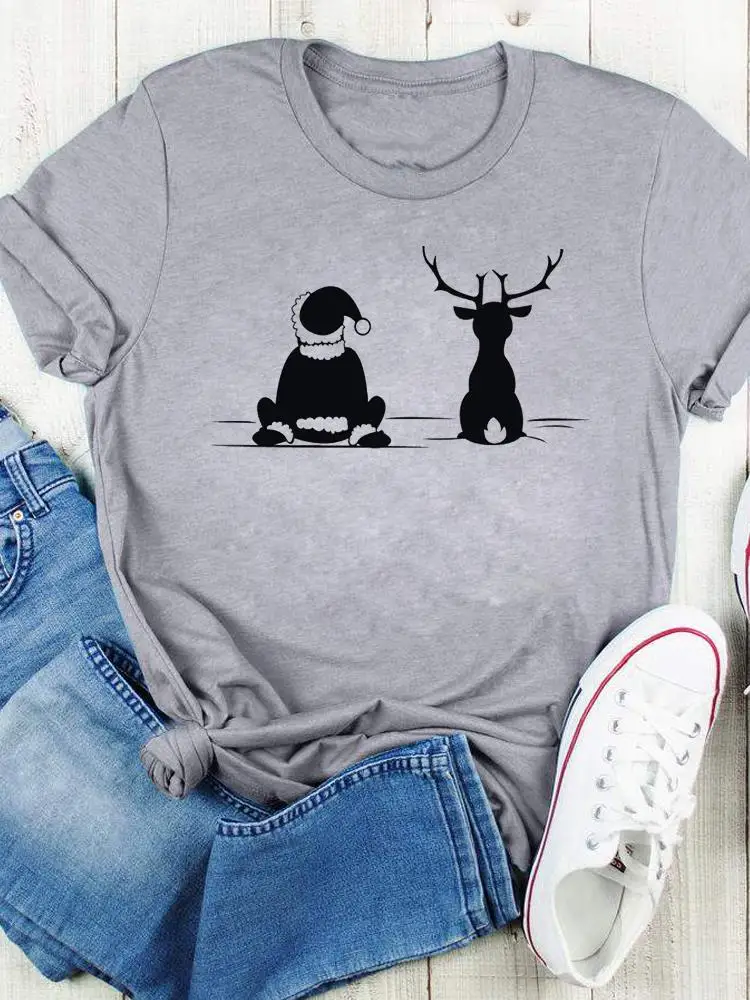 Santa Claus Trend Cartoon Printed Lady Short Sleeve T-Shirts Clothing Fashion Christmas Women New Year Graphic T Top Tee
Santa Claus Trend Cartoon Printed Lady Short Sleeve T-Shirts Clothing Fashion Christmas Women New Year Graphic T Top Tee