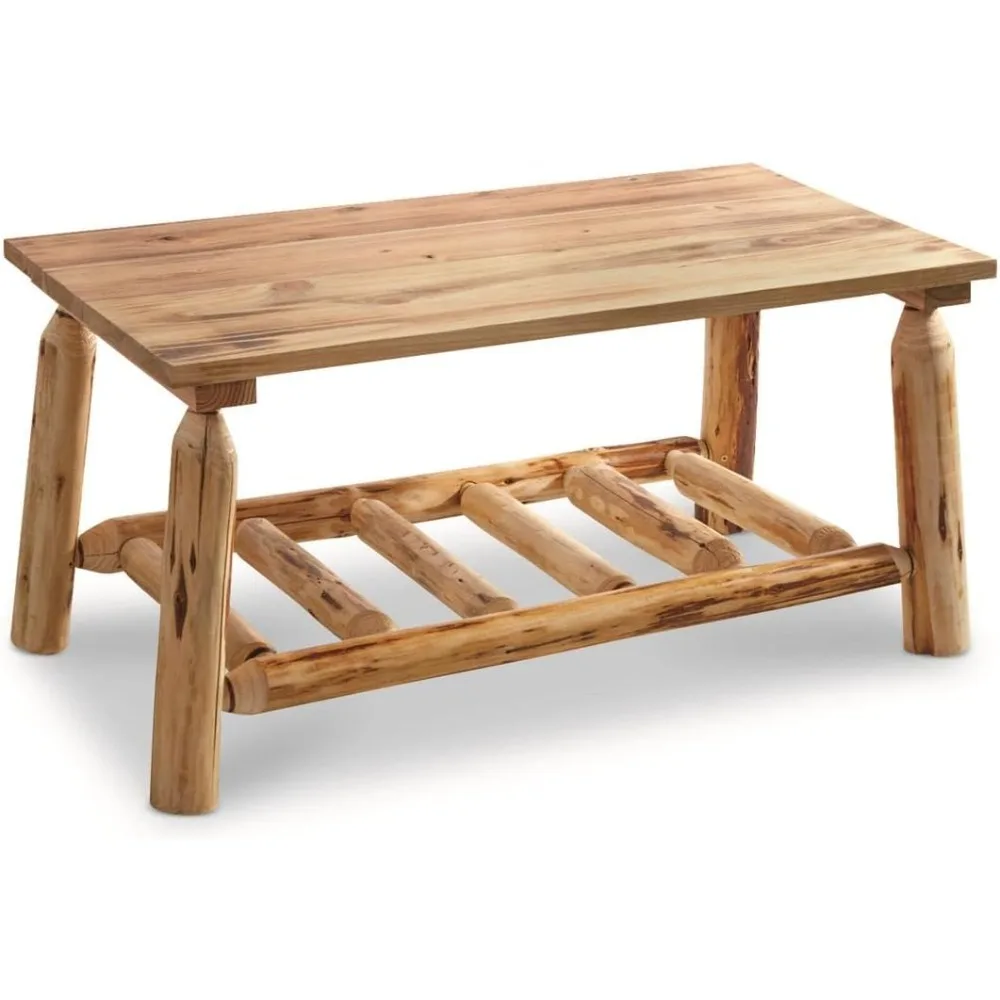 Log Coffee Table, Rustic Natural Weathered Look Wooden Rectangular Center Tables for Living Room
Log Coffee Table, Rustic Natural Weathered Look Wooden Rectangular Center Tables for Living Room