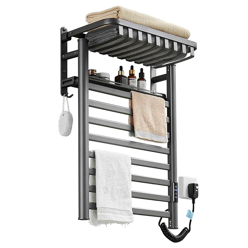 Electric towel punching installation towel bar heating smart towel rack
Electric towel punching installation towel bar heating smart towel rack