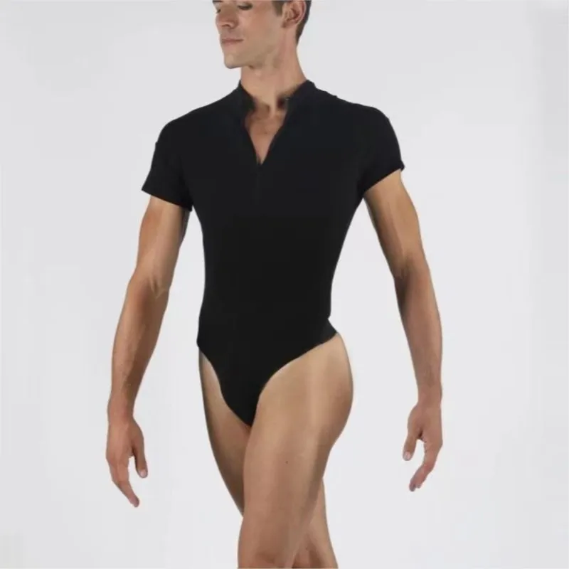 Men Mock Neck Invisible Zipper Short Sleeve Gymnastics Bodysuit Solid Color Slim Fit Dance Sports Base Undershirt Jumpsuits
Men Mock Neck Invisible Zipper Short Sleeve Gymnastics Bodysuit Solid Color Slim Fit Dance Sports Base Undershirt Jumpsuits