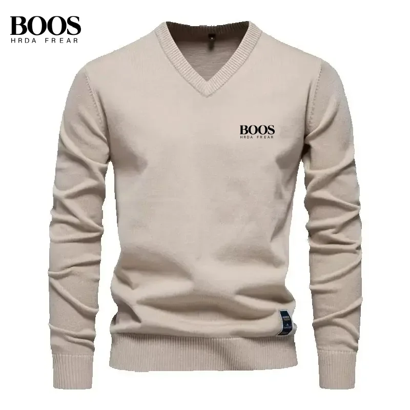 New men's high-quality V-neck knitted sweater for autumn and winter, fashionable, casual, warm and versatile top
New men's high-quality V-neck knitted sweater for autumn and winter, fashionable, casual, warm and versatile top