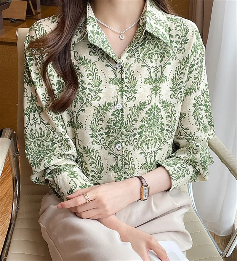 Streetwear Vintage Print Tops Casual Shirts for Women Trendy Button Down Long Sleeve Elegant Shirt Work Blouses Outfits Blusas
Streetwear Vintage Print Tops Casual Shirts for Women Trendy Button Down Long Sleeve Elegant Shirt Work Blouses Outfits Blusas