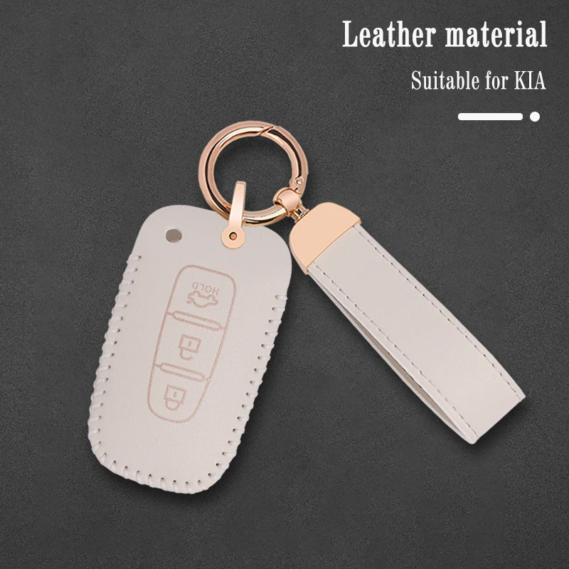 New Leather Car Remote Key Case Cover Protector Bag for KIA RIO Forte K2 K3 K5 Sportage 3 Button Keyless Holder Shell Fob Chain
New Leather Car Remote Key Case Cover Protector Bag for KIA RIO Forte K2 K3 K5 Sportage 3 Button Keyless Holder Shell Fob Chain