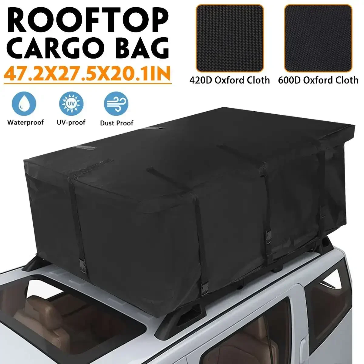 600D/420D Universal Car Cargo Roof Bag Large Waterproof Rooftop Luggage Carrier Black Storage Travel SUV Van For Cars Body Kit
600D/420D Universal Car Cargo Roof Bag Large Waterproof Rooftop Luggage Carrier Black Storage Travel SUV Van For Cars Body Kit