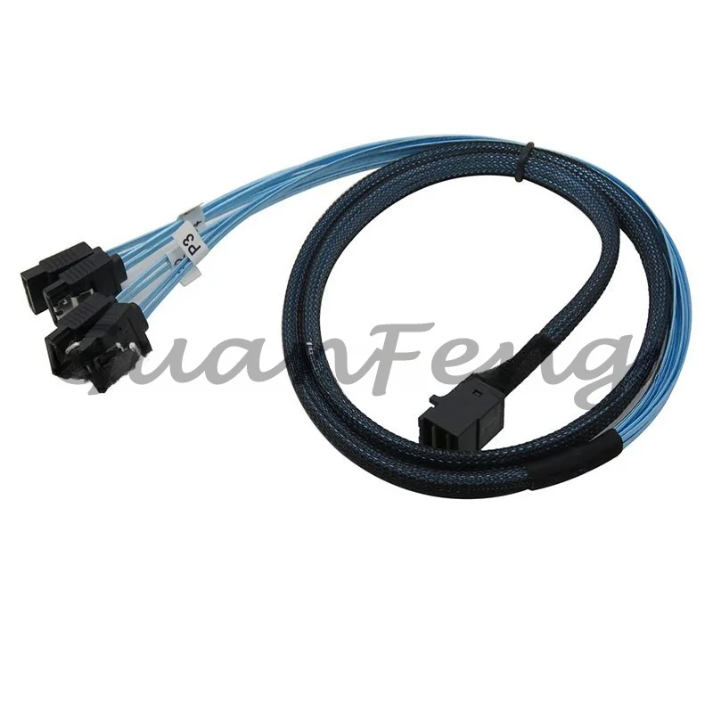 SFF-8643 to 4 SATA Cable, Mini HD to 4x SATA Forward Breakout Cable, Reverse SFF-8643 to SATA Cable for Backplane Card
SFF-8643 to 4 SATA Cable, Mini HD to 4x SATA Forward Breakout Cable, Reverse SFF-8643 to SATA Cable for Backplane Card