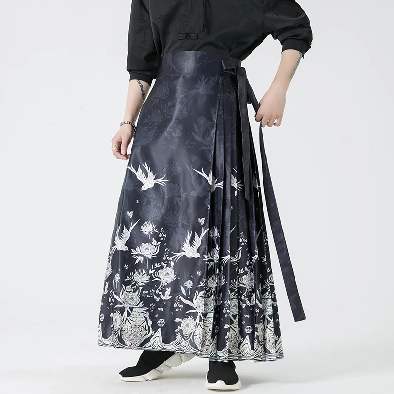 New Mens Black Trousers Chinese Style Casual Pants Streetwear Skirt Pants Harajuku Style Loose Mens Wide Leg Pants Large Size
New Mens Black Trousers Chinese Style Casual Pants Streetwear Skirt Pants Harajuku Style Loose Mens Wide Leg Pants Large Size