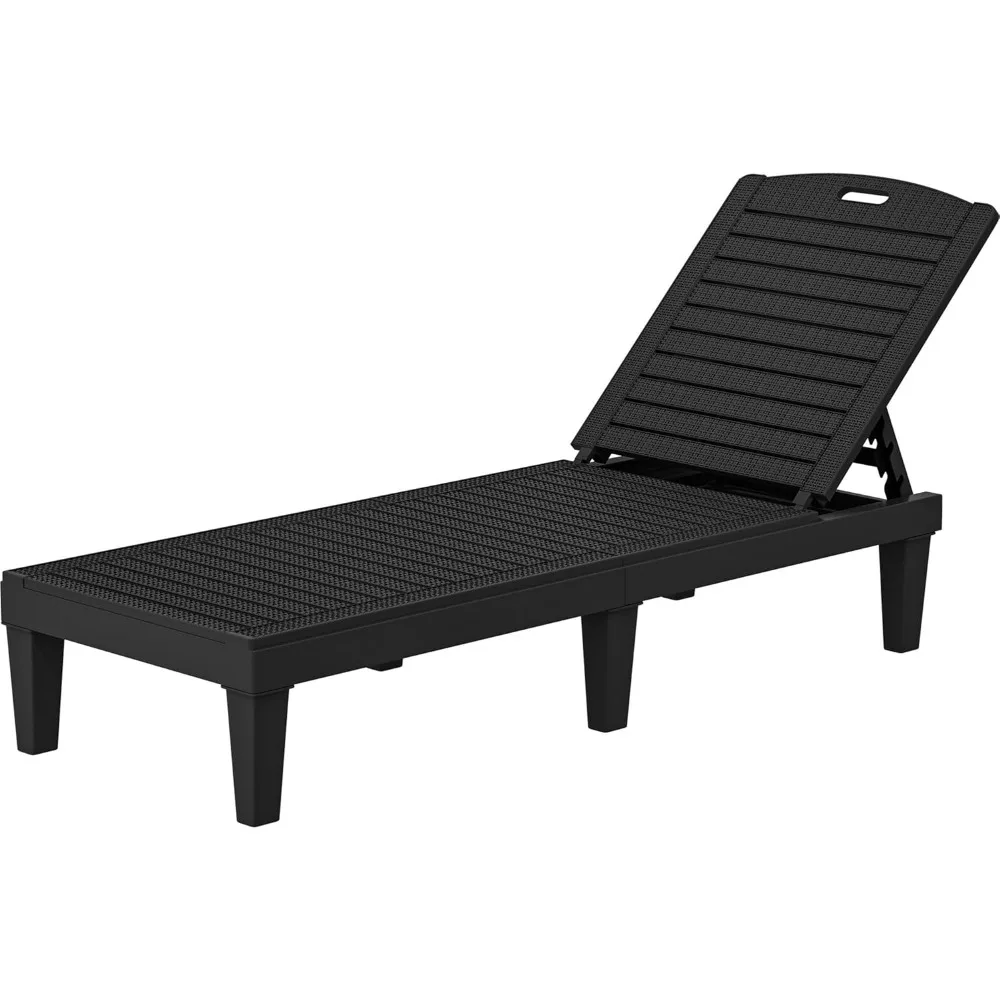 Outdoor Chaise Lounge Chair, Plastic Pool Chaise Lounge with 5-Position Backrest, Easy Assembly & Waterproof for Patio &Poolside
Outdoor Chaise Lounge Chair, Plastic Pool Chaise Lounge with 5-Position Backrest, Easy Assembly & Waterproof for Patio &Poolside