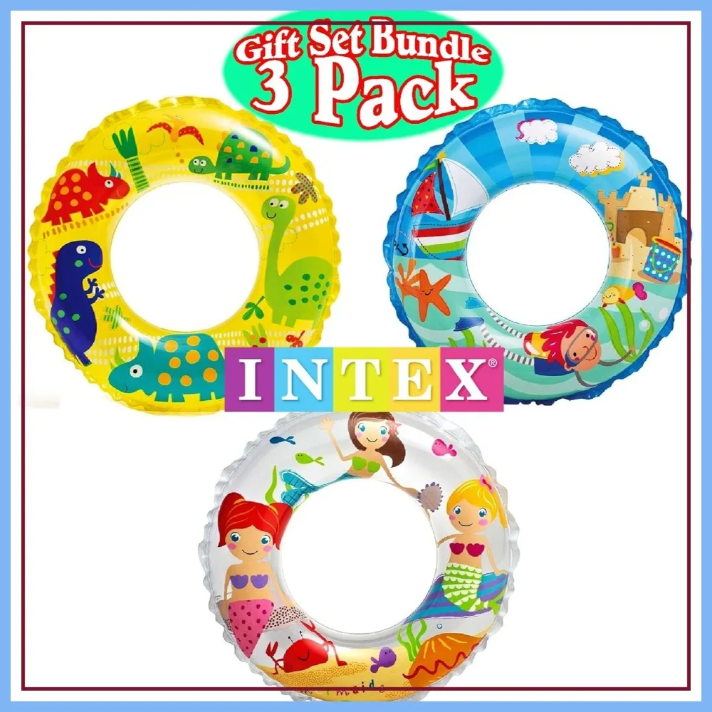 Transparent Swim Rings Set - Ocean Reef, Dinosaurs, Mermaid & Beach Gift Bundle (3 Pack)
Transparent Swim Rings Set - Ocean Reef, Dinosaurs, Mermaid & Beach Gift Bundle (3 Pack)