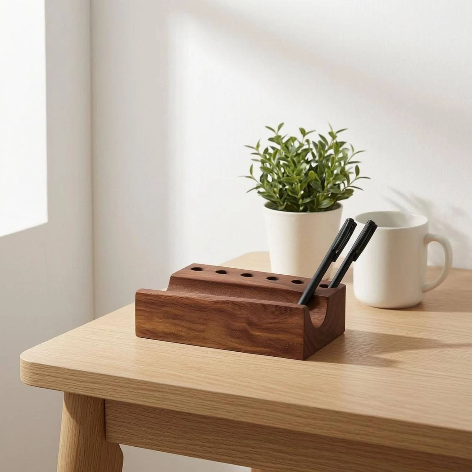 Wood Pen Stand Round Holes Wooden Pen Display Stand Desk Accessory Space-Saving Multi-Purpose
Wood Pen Stand Round Holes Wooden Pen Display Stand Desk Accessory Space-Saving Multi-Purpose