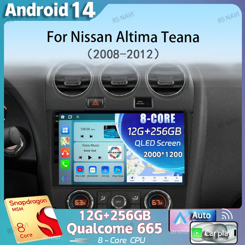 Android 14 Carplay Auto WIFI+4G Car Radio For Nissan Altima Teana 2008-2012 Multimedia Video Player GPS Navigation Stereo Audio
Android 14 Carplay Auto WIFI+4G Car Radio For Nissan Altima Teana 2008-2012 Multimedia Video Player GPS Navigation Stereo Audio