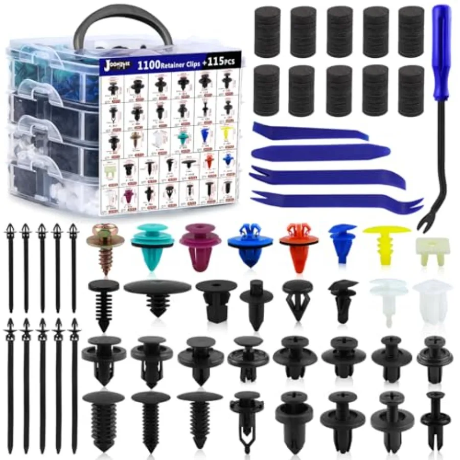 Retainer Auto Body Push Pin Fasteners Plastic Pin Rivets Automotive Bumper Retainer Tools Kit with Cable Ties and Trim Clip Rem
Retainer Auto Body Push Pin Fasteners Plastic Pin Rivets Automotive Bumper Retainer Tools Kit with Cable Ties and Trim Clip Rem