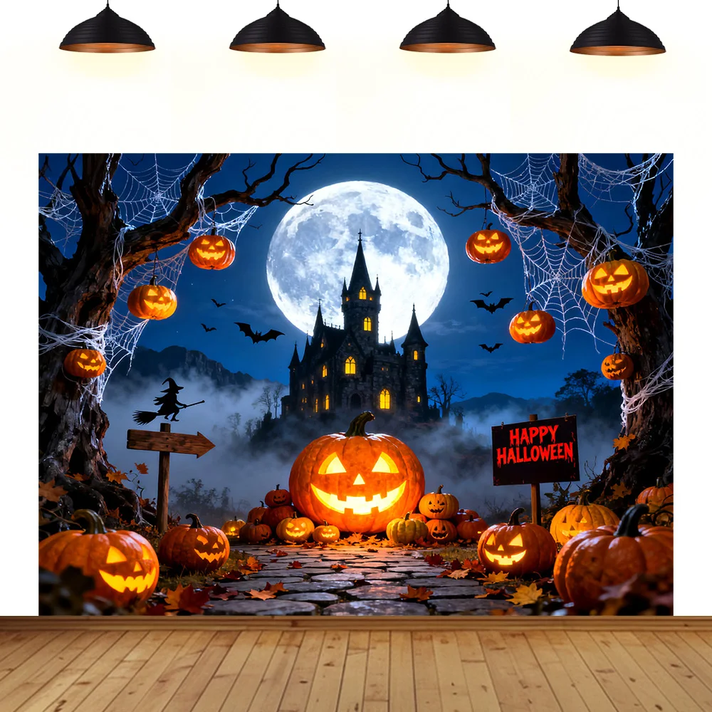 Halloween Theme background festival party decoration horror cute forest castle child gift spider web photography photo backdrop
Halloween Theme background festival party decoration horror cute forest castle child gift spider web photography photo backdrop