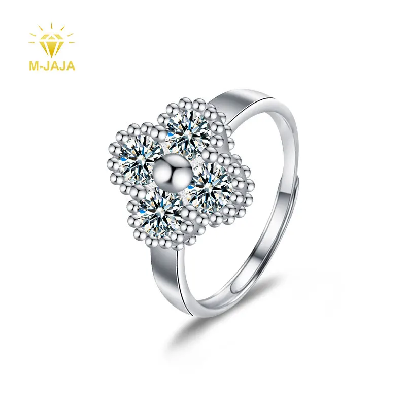 M-JAJA Adjustable Moissanite Four-leaf Clover Ring for Women 925 Silver Diamond Engagement Ring Fine Jewelry Bridal Wedding Band
M-JAJA Adjustable Moissanite Four-leaf Clover Ring for Women 925 Silver Diamond Engagement Ring Fine Jewelry Bridal Wedding Band