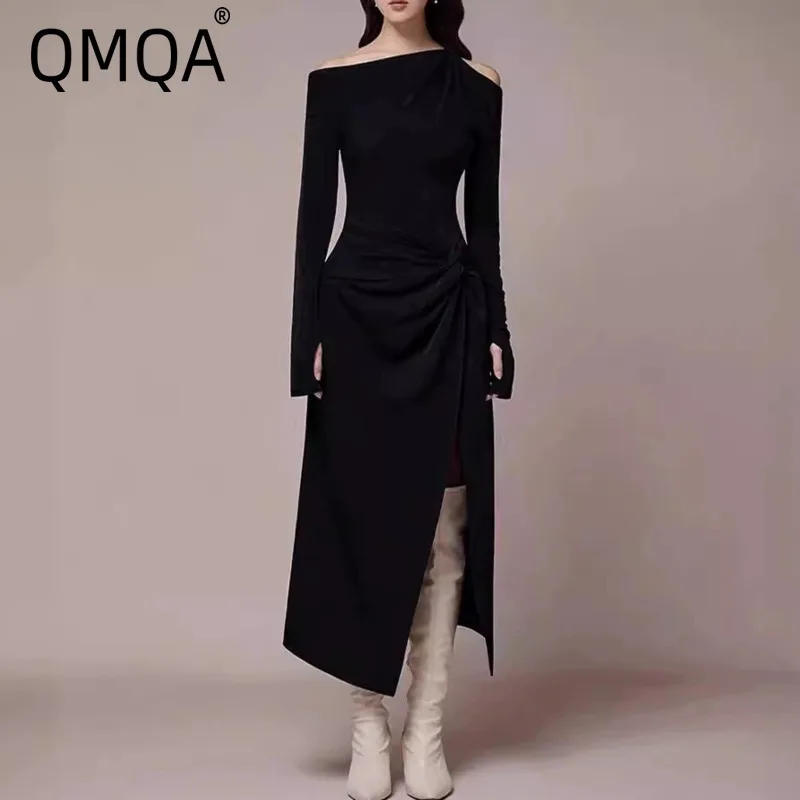 QMQA модное женское элегантное платье с нерегулярным косым воротником и длинными рукавами, вечерние платья с перекрестным разрезом, новинка весны 2021, QM275
QMQA модное женское элегантное платье с нерегулярным косым воротником и длинными рукавами, вечерние платья с перекрестным разрезом, новинка весны 2021, QM275