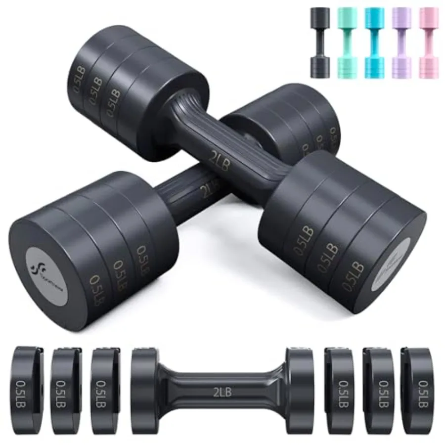 Adjustable Dumbbells Hand Weights Set: 5 lb Dumbbell Set of 2 Each 2lb 3lb 4lb 5lb Free Weights Fast Adjust Weight 4 In 1 Weigh
Adjustable Dumbbells Hand Weights Set: 5 lb Dumbbell Set of 2 Each 2lb 3lb 4lb 5lb Free Weights Fast Adjust Weight 4 In 1 Weigh