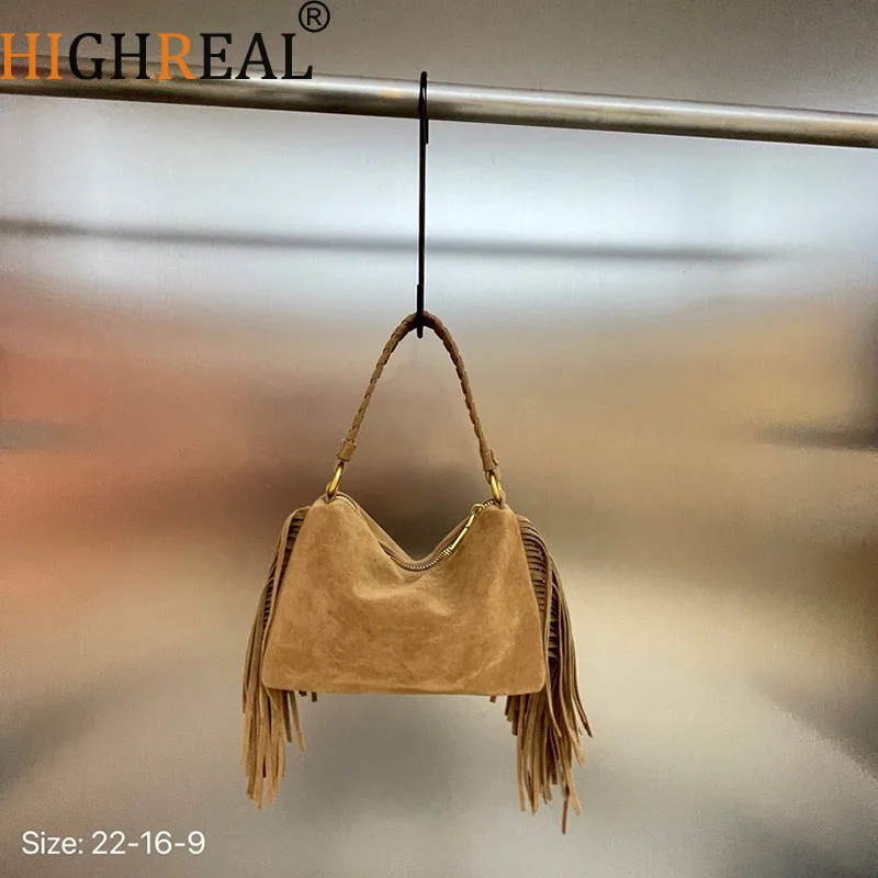 Casual Simple Women Faux Suede Tote Bag Boston Crossbody Handbag Fashion Autumn Elegant Sand Fringe Tassel Shopping Bag
Casual Simple Women Faux Suede Tote Bag Boston Crossbody Handbag Fashion Autumn Elegant Sand Fringe Tassel Shopping Bag