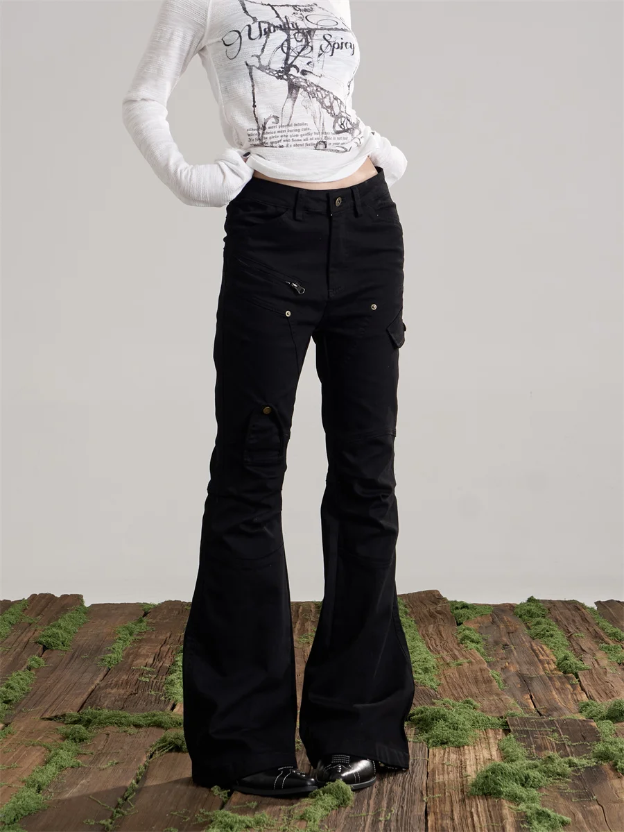 Onlpp American High Street Black Casual Work Pants Women's Design Sense Small Multiple Pockets Slim Long Trousers
Onlpp American High Street Black Casual Work Pants Women's Design Sense Small Multiple Pockets Slim Long Trousers