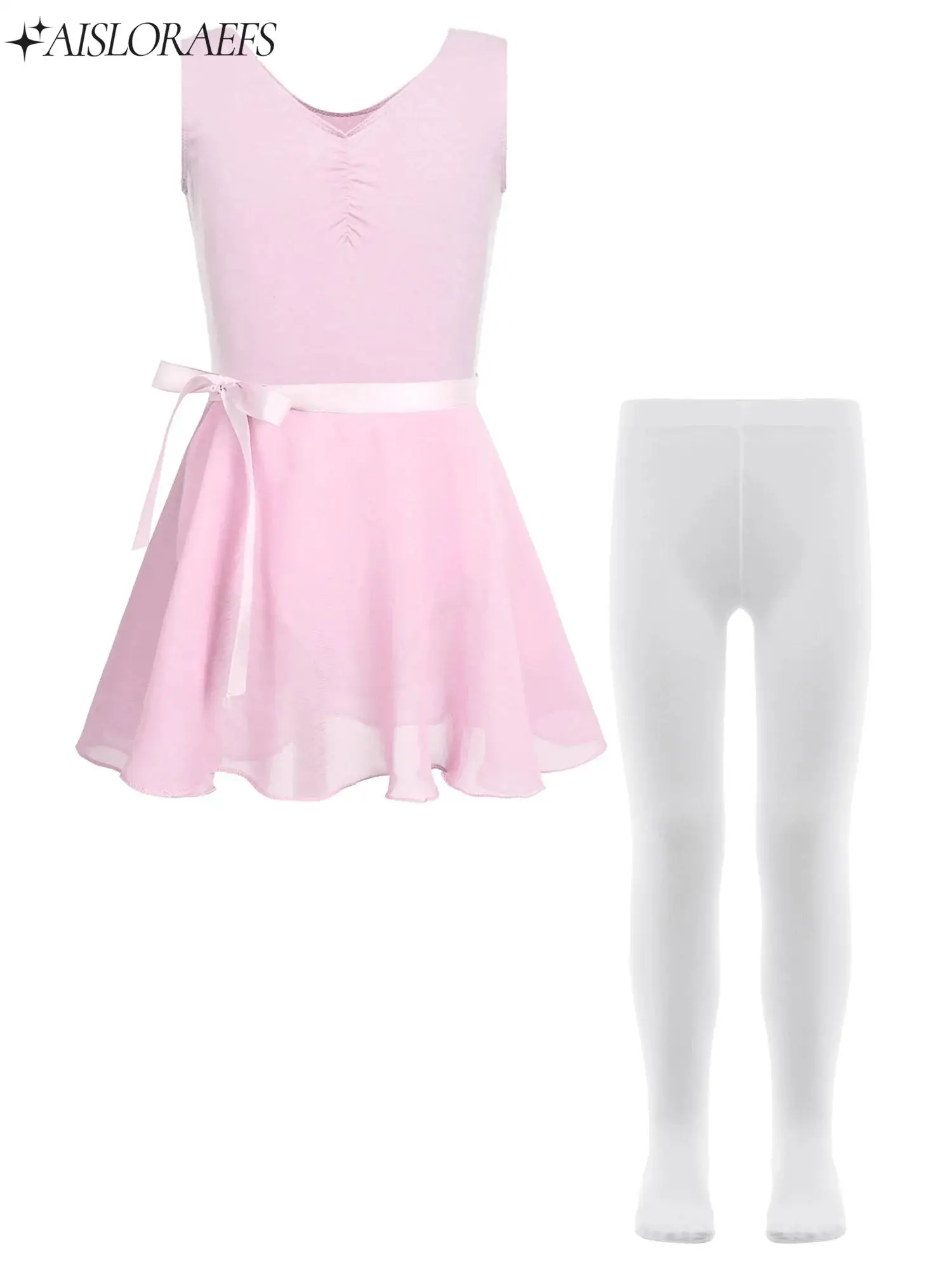 Kids Girls Professional Ballet Dance Gymnastics Outfit Sleeveless Ruched Leotard+Skirt+Pantyhose Set Ballet Class Costume Outfit
Kids Girls Professional Ballet Dance Gymnastics Outfit Sleeveless Ruched Leotard+Skirt+Pantyhose Set Ballet Class Costume Outfit