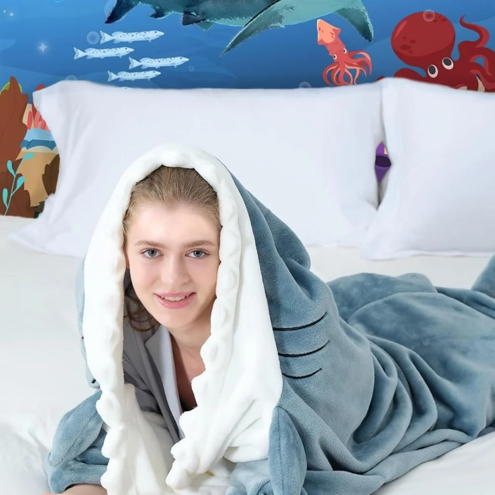 Cartoon Shark Jumpsuits Cute Anime Pajamas for Adults Couples Funny Shark Onesie Role-playing Costumes Wearable Funny Nightdress
Cartoon Shark Jumpsuits Cute Anime Pajamas for Adults Couples Funny Shark Onesie Role-playing Costumes Wearable Funny Nightdress