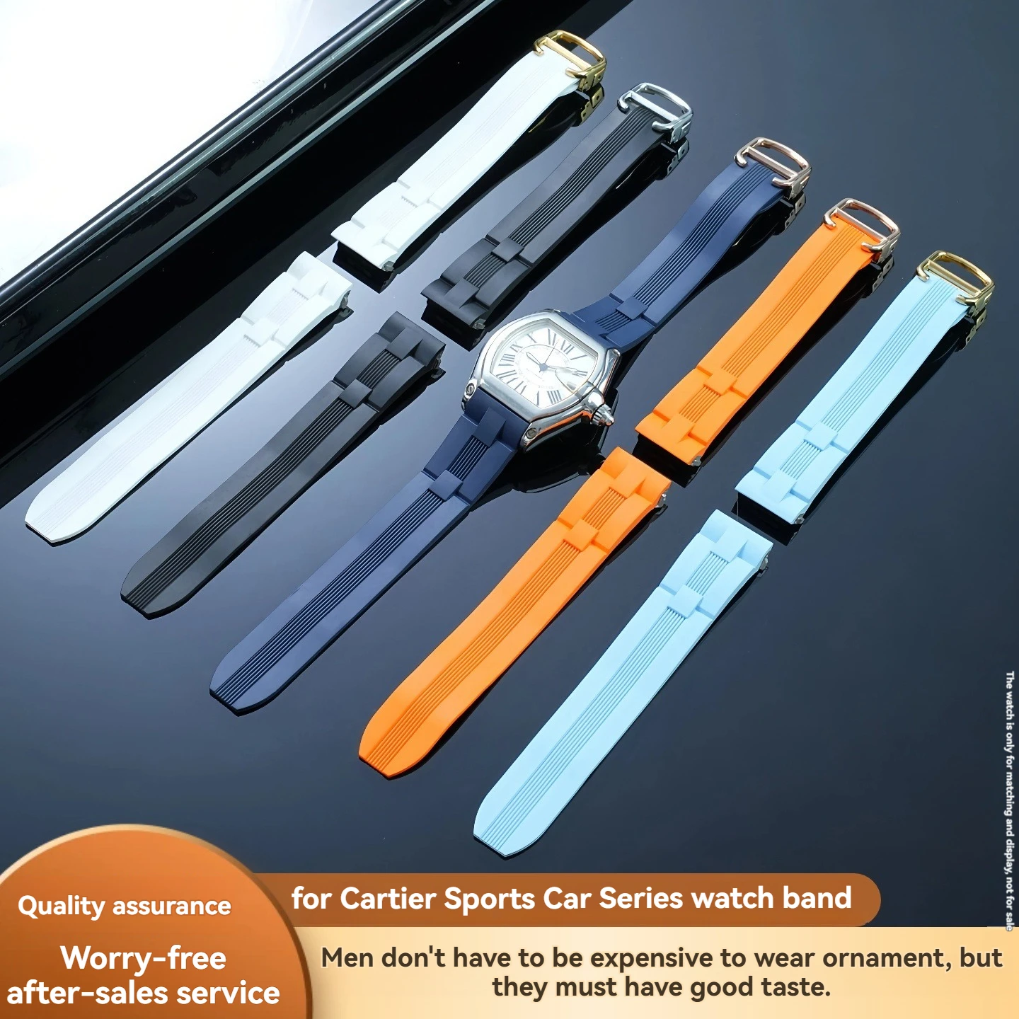 Waterproof Durable Fluororubber Watch Strap for Cartier Roadster Series 19mm Men Quick Release Watch Band with Folding Buckle
Waterproof Durable Fluororubber Watch Strap for Cartier Roadster Series 19mm Men Quick Release Watch Band with Folding Buckle