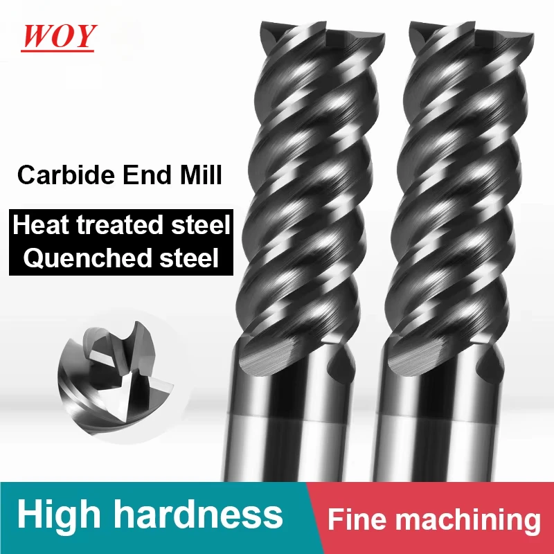 WOY 4 Flutes Carbide End Mill 1 4 6 7 8 10 12mm 18 20mm Shank Metal Steel Tungsten Milling Cutter CNC Finishing Machining Router
WOY 4 Flutes Carbide End Mill 1 4 6 7 8 10 12mm 18 20mm Shank Metal Steel Tungsten Milling Cutter CNC Finishing Machining Router