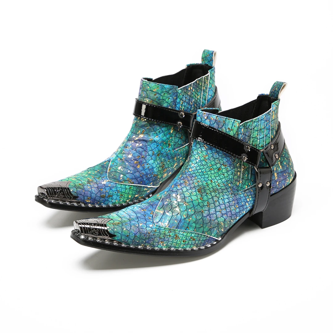 blue pattern metal pointed toe genuine leather men ankle boots plus size cowboy motorcycle short boots male party dress shoes
blue pattern metal pointed toe genuine leather men ankle boots plus size cowboy motorcycle short boots male party dress shoes