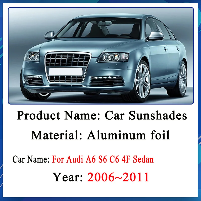 Car Full Coverage Sunshades For Audi A6 S6 C6 4F Sedan 2006-2011 Anti-UV Privacy Blocks Cars Heat insulation Auto Accessories
Car Full Coverage Sunshades For Audi A6 S6 C6 4F Sedan 2006-2011 Anti-UV Privacy Blocks Cars Heat insulation Auto Accessories