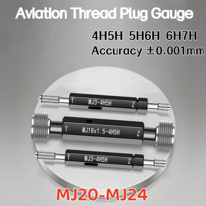 1PCS Aviation Thread Plug Gauge MJ 20X2.5 22X2.5 24X3 4H5H 5H6H 6H7H Accuracy ±0.001mm
1PCS Aviation Thread Plug Gauge MJ 20X2.5 22X2.5 24X3 4H5H 5H6H 6H7H Accuracy ±0.001mm