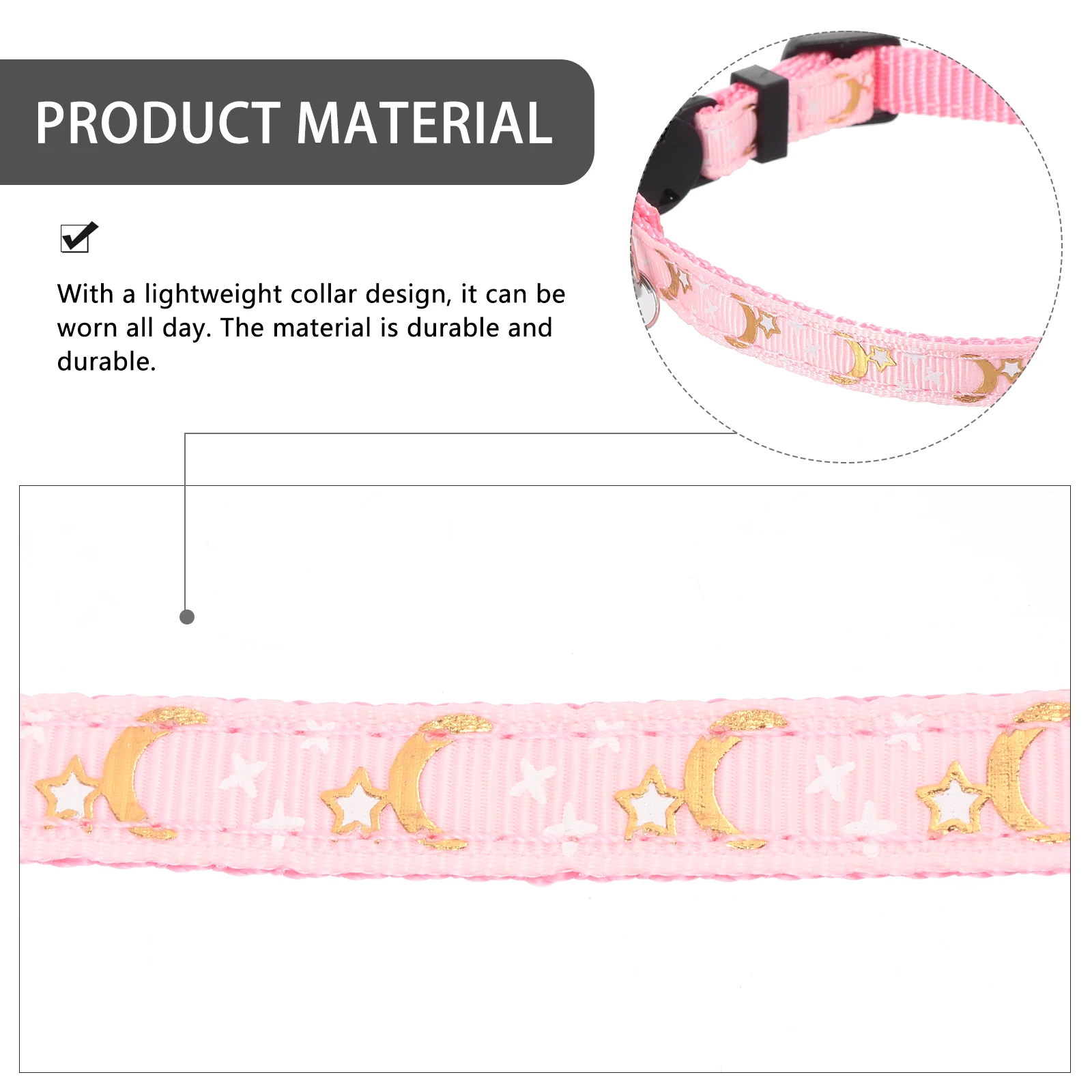 Adjustable Star Moon Cat Collar Pendant Soft Breathable Cat Kitten Collar for Daily Party Birthday Wedding
Adjustable Star Moon Cat Collar Pendant Soft Breathable Cat Kitten Collar for Daily Party Birthday Wedding