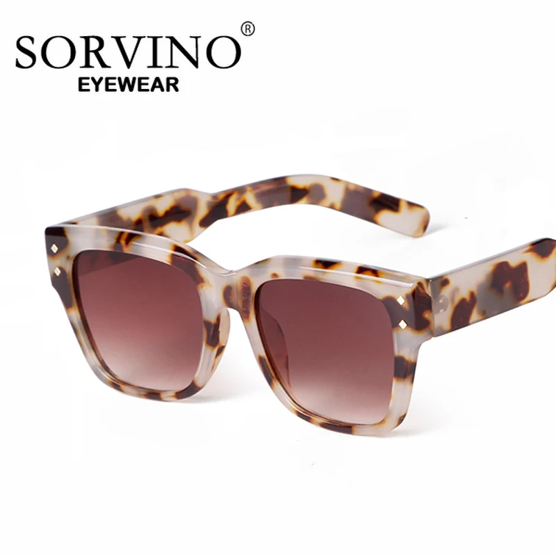 SORVINO Designer Handmade Vintage Square Sunglasses Women Men UV400 Amber Gradient Rivets Leopard Brand Sun Glasses for Female
SORVINO Designer Handmade Vintage Square Sunglasses Women Men UV400 Amber Gradient Rivets Leopard Brand Sun Glasses for Female