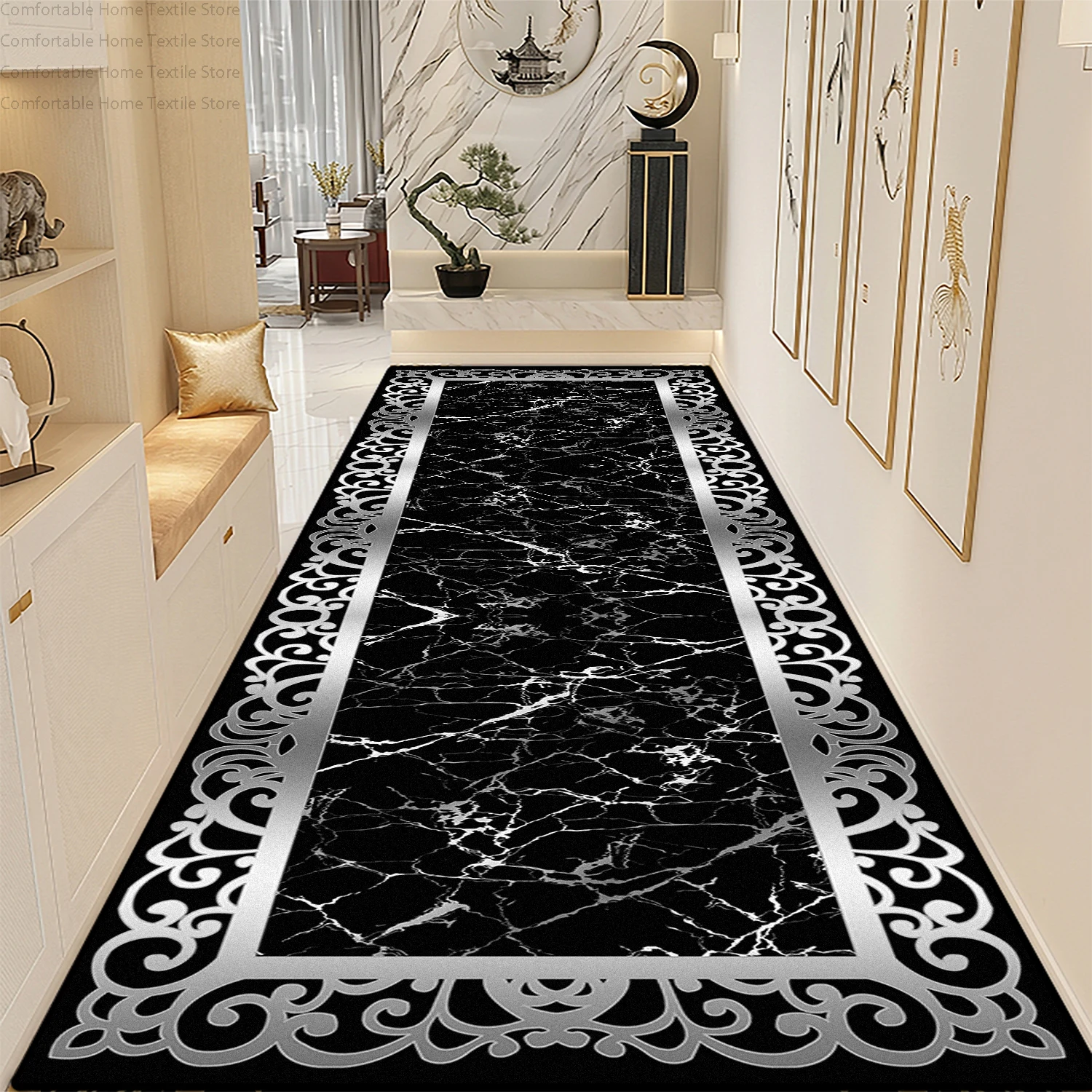 Golden European Luxury Style Runner Carpet Decoration Home Easy Clean Soft Long Corridor Rug Non-slip Lint-free Doorway Foot Mat
Golden European Luxury Style Runner Carpet Decoration Home Easy Clean Soft Long Corridor Rug Non-slip Lint-free Doorway Foot Mat